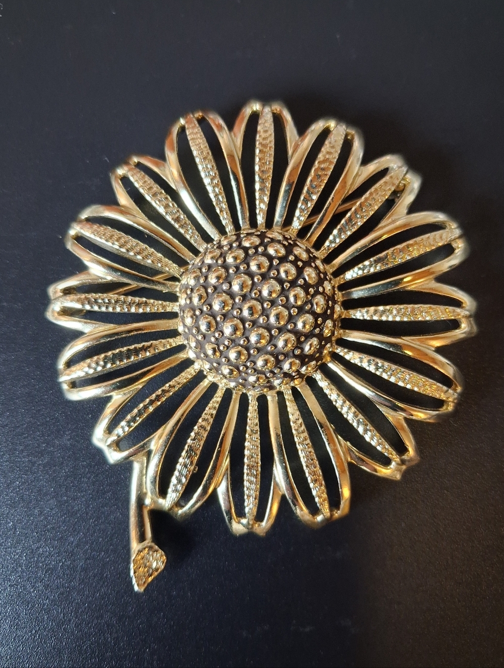 Vintage Sarah Coventry 1960 Daisy Mae Sunflower Brooch